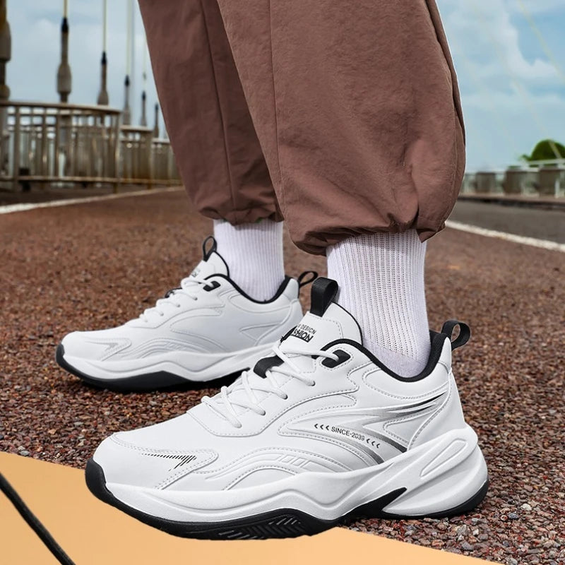 Men's Sports Shoes Autumn-winter Multi-color Soft Sole Low-top Round Toe Anti-slip High-quality Large Size Lace-up Casual Shoes