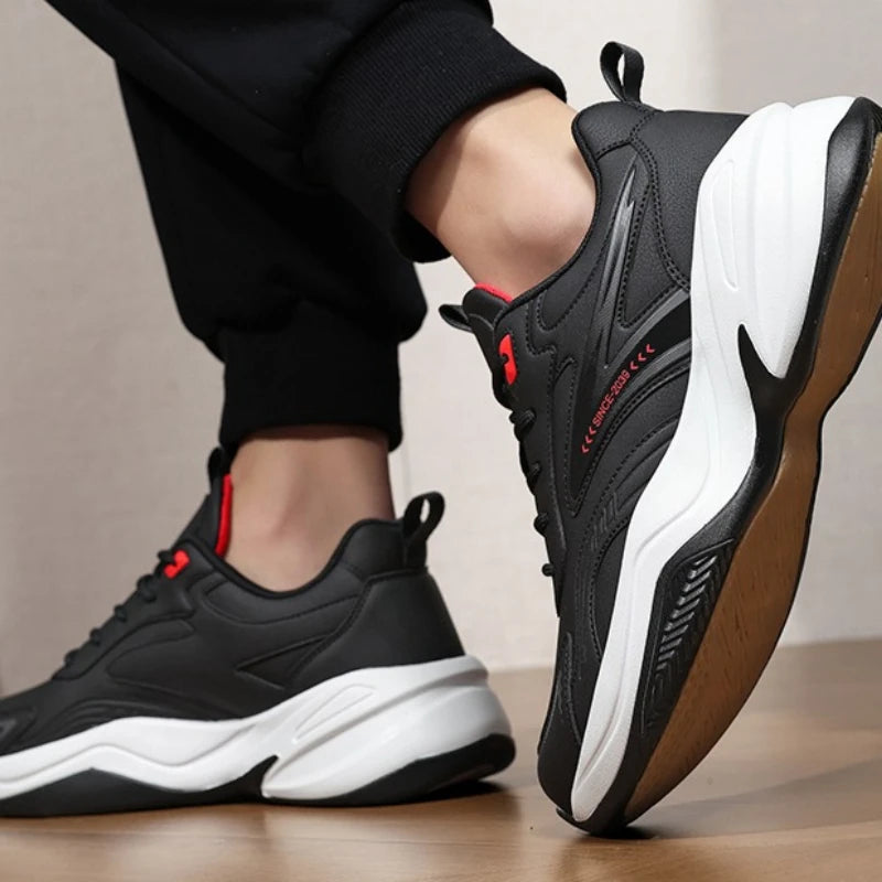 Men's Sports Shoes Autumn-winter Multi-color Soft Sole Low-top Round Toe Anti-slip High-quality Large Size Lace-up Casual Shoes